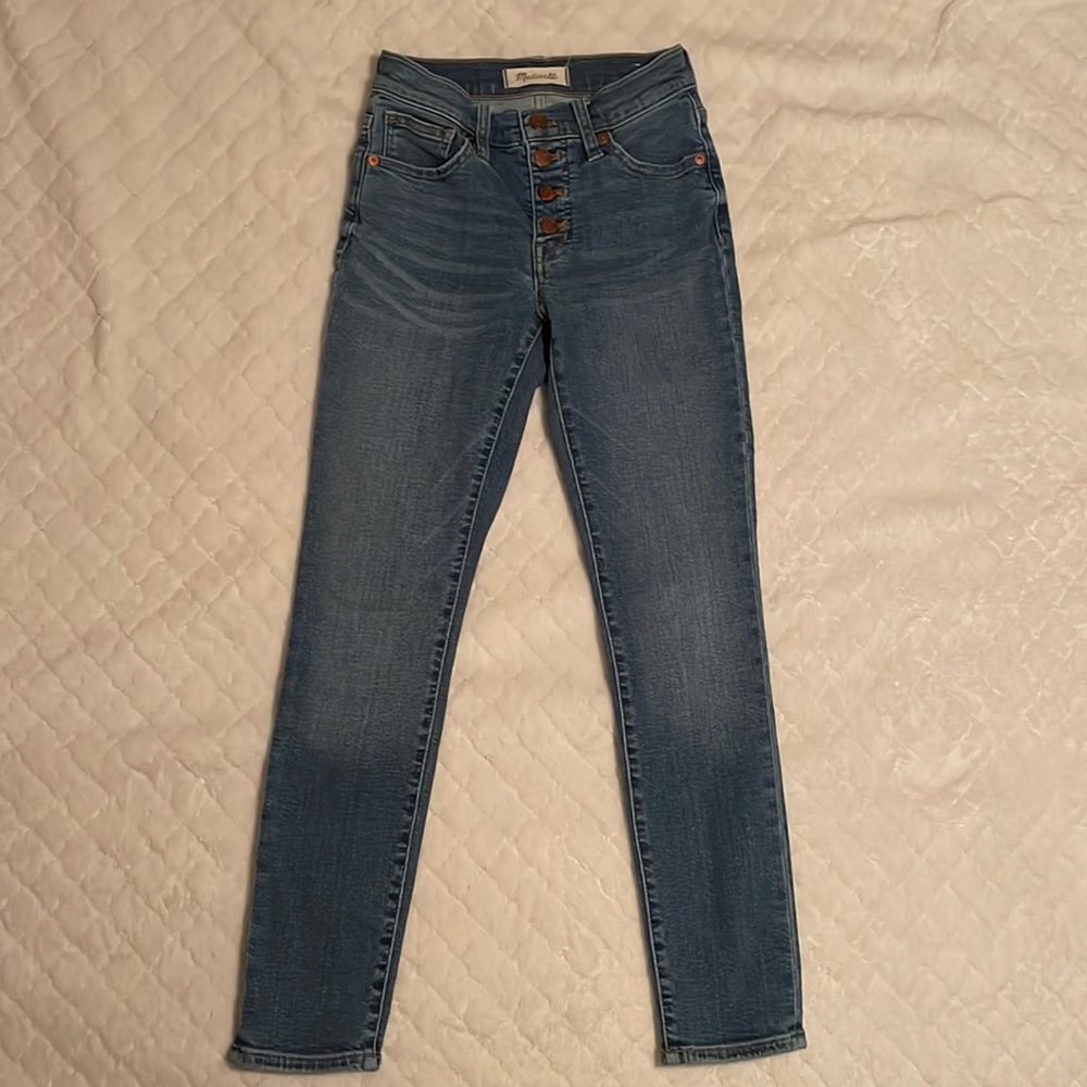 Madewell 9" Mid-Rise Skinny Crop Jeans: Button-Front TENCEL Denim Edition
